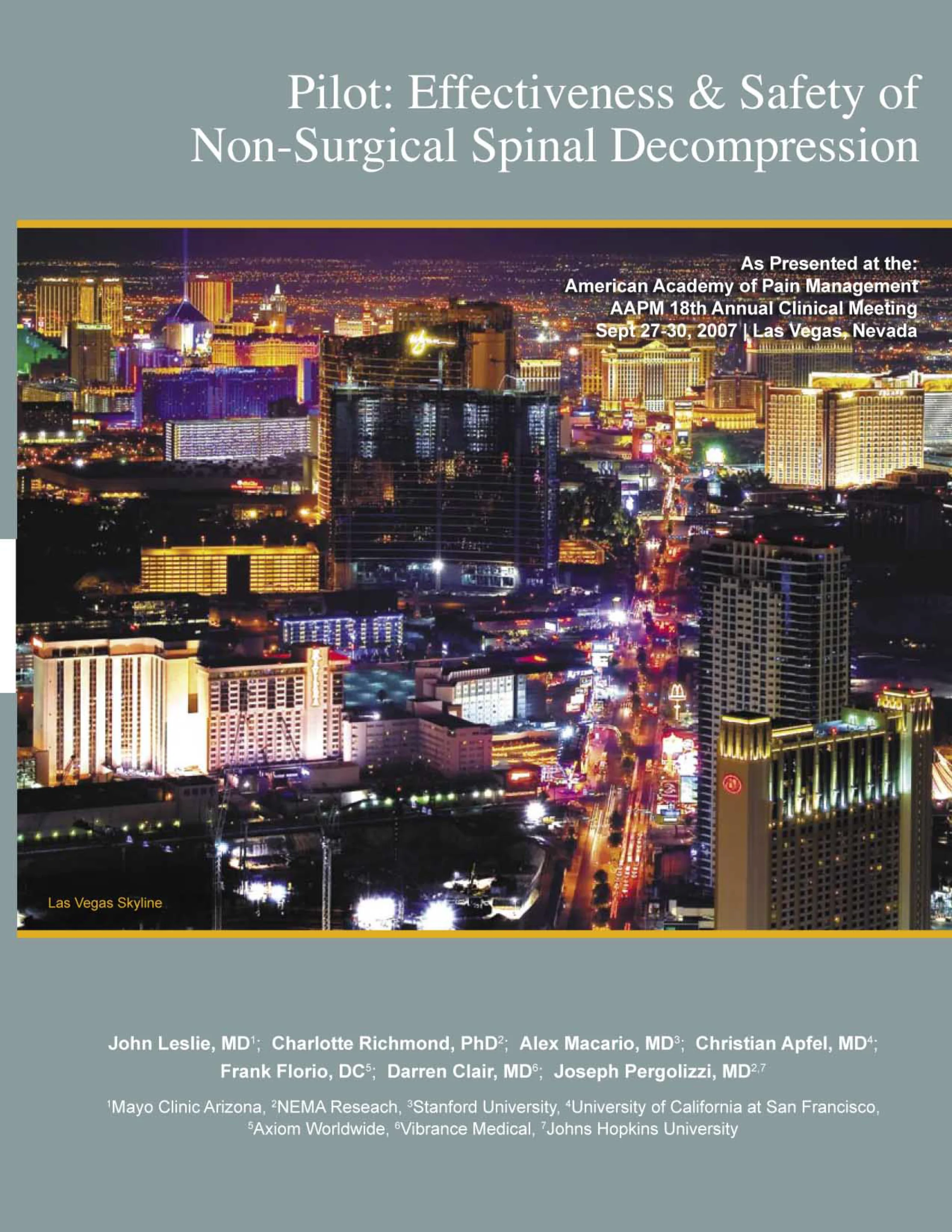 Effectiveness & Safety of Non-Surgical Spinal Decompression Cover
