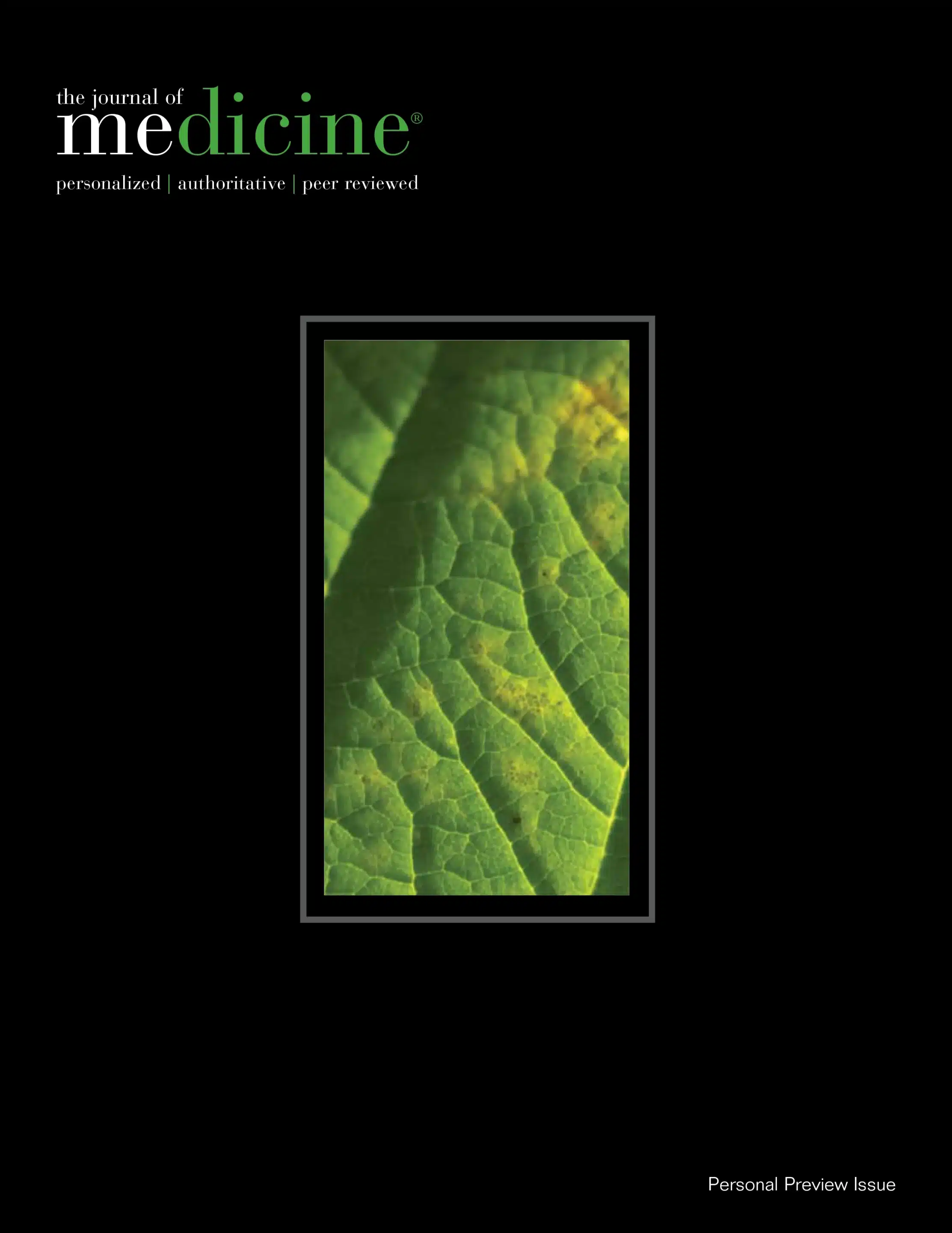 Journal of Medicine Cover